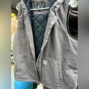 Carhartt Black and Brown Quilted Vest